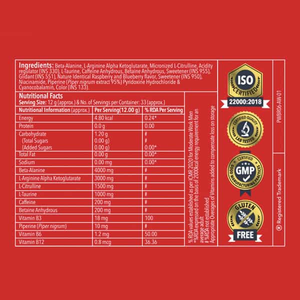 Proathlix Pre-Workout (Blue Raspberry) 400 G