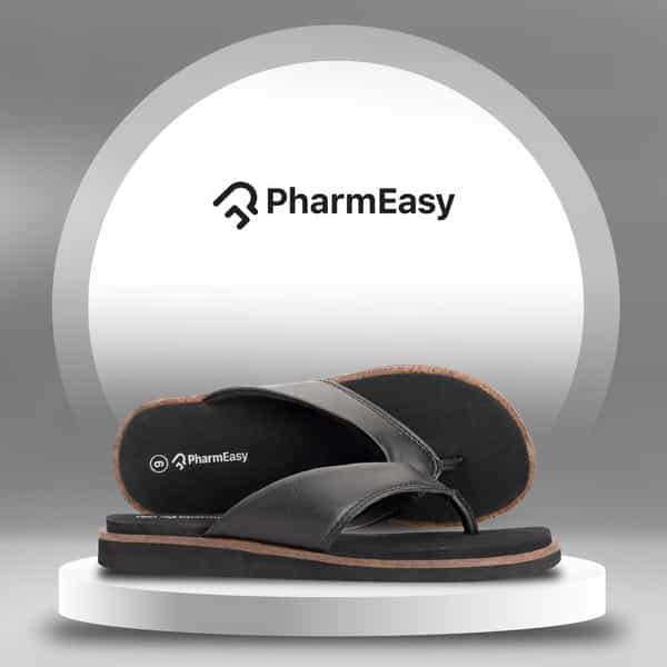 Pharmeasy Women's Diabetic & Orthopedic Slippers - Coal Black - Size Uk 6