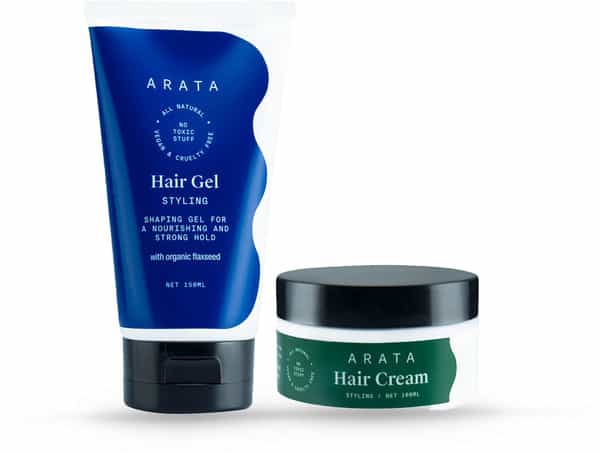 Arata Natural Hair Styling Combo With Hair Gel (150 Ml )& Hair Cream (100 Ml)