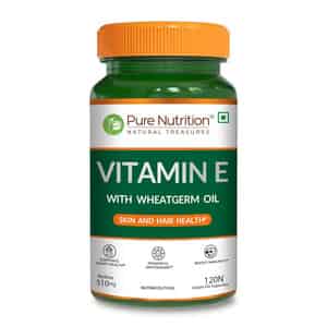 Pure Nutrition Vitamin E 510mg With Wheatgerm Oil | 120 Liquid Fill Capsules