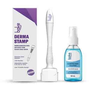 Bake Derma Stamp Microneedling Tool For Hair & Beard Growth Adjustable Needles 0.25-3mm