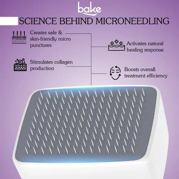 Bake Derma Stamp Microneedling Tool For Hair & Beard Growth Adjustable Needles 0.25-3Mm