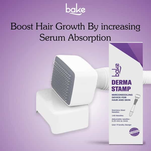 Bake Derma Stamp Microneedling Tool For Hair & Beard Growth Adjustable Needles 0.25-3Mm