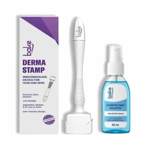 Bake Derma Stamp Microneedling Tool For Hair & Beard Growth Adjustable Needles 0.25-3Mm