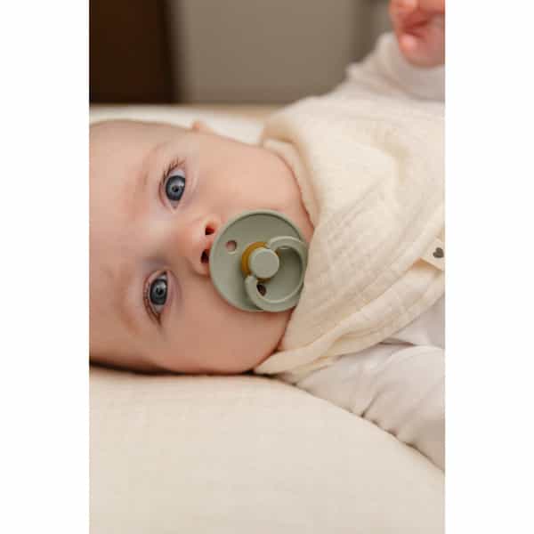 Bibs Colour 2 Pack Latex Size 1 Ivory/Sage - 0+Months