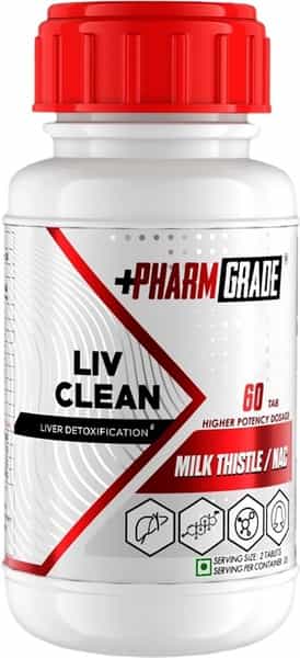 Pharmgrade Liv Clean Liver Detox With N- Acetyl Cysteine ( Nac ) & Silymarin Milk Thistle-60 Tablets