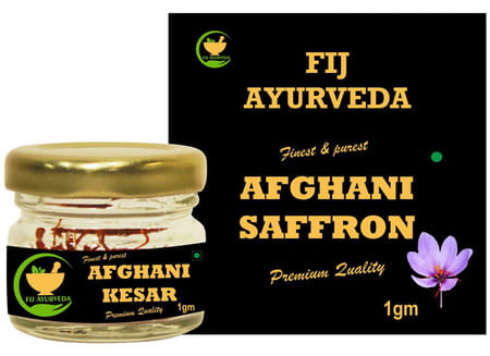 Fij Ayurveda Natural & Finest A++ Grade Afghani Kesar Thread Saffro For Biryani & Cooking - 1gm