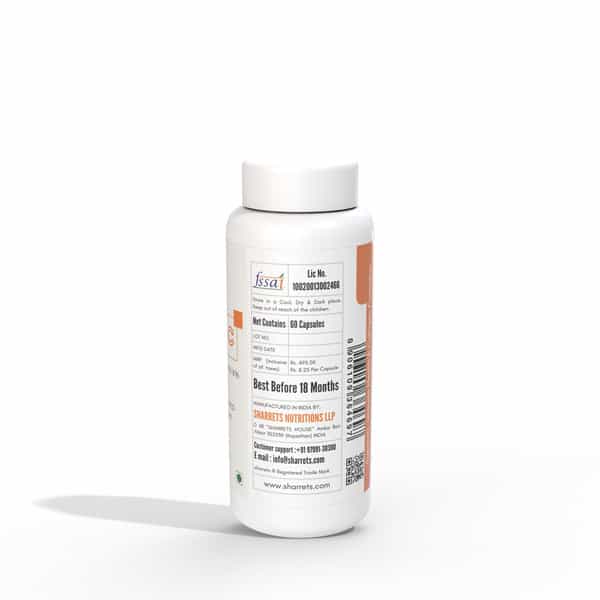 Sharrets Vitamin C Sodium Ascorbate Capsules - Usp / Fcc / Ph. Eur | Pack Of 3 | 60 Units Each