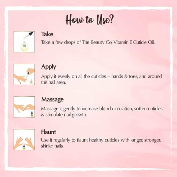 The Beauty Co. Vitamin E Cuticle Oil For Nails (15Ml)