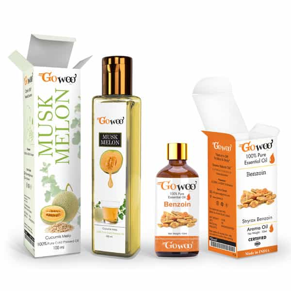 Pack Of 2 Benzoin Essential Oil & Musk Melon Oil - 100% Pure & Natural Oil