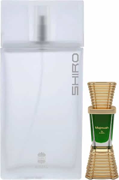 Ajmal Shiro Edp 90Ml Perfume For Men And Majmua Cp Oil Alcohol-Free Attar 10Ml For Unisex