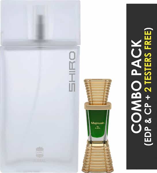 Ajmal Shiro Edp 90Ml Perfume For Men And Majmua Cp Oil Alcohol-Free Attar 10Ml For Unisex