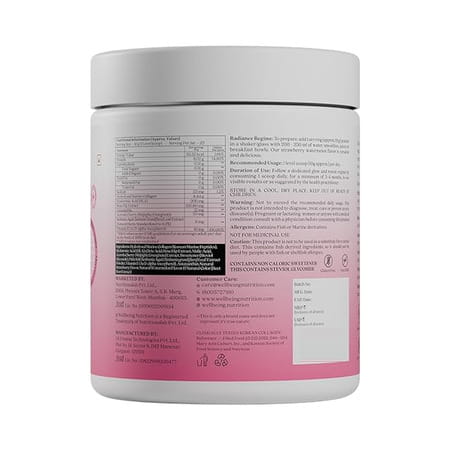 Wellbeing Nutrition Beauty Collagen With Hyaluronic Acid | 250g - Strawberry Watermelon