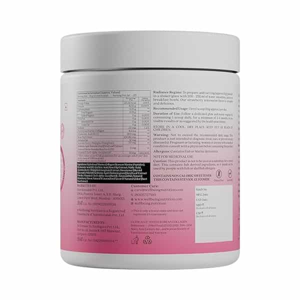 Wellbeing Nutrition Beauty Collagen With Hyaluronic Acid | 250G - Strawberry Watermelon