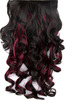 Streak Street Clip-In 18'' Step Curls Burgundy Extensions