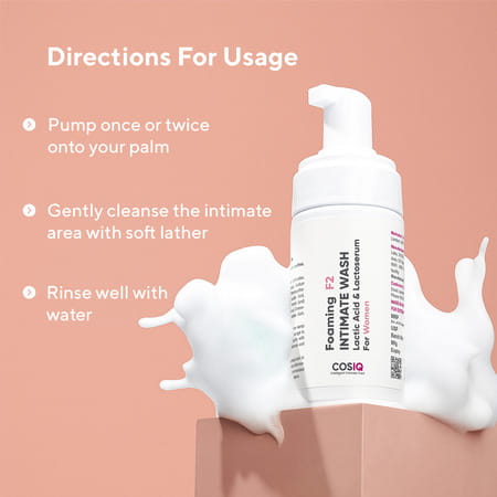 Cos-Iq Brightening Intimate Wash For Women - Hygiene Wash With Lactic Acid & Lactoserum | 100Ml
