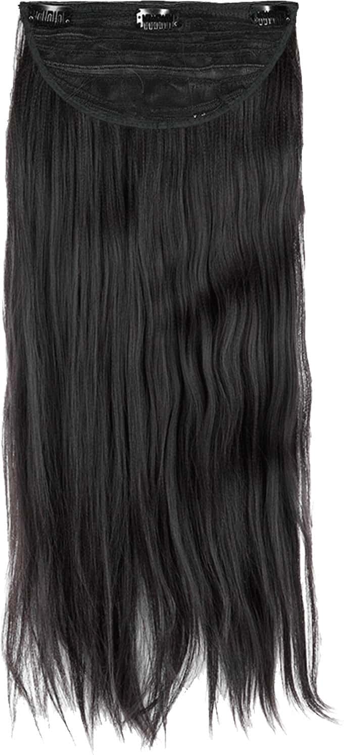 Streak Street Clip-In 24'' Crimped Natural Black Hair Extensions