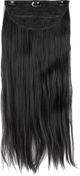 Streak Street Clip-In 24'' Crimped Natural Black Hair Extensions