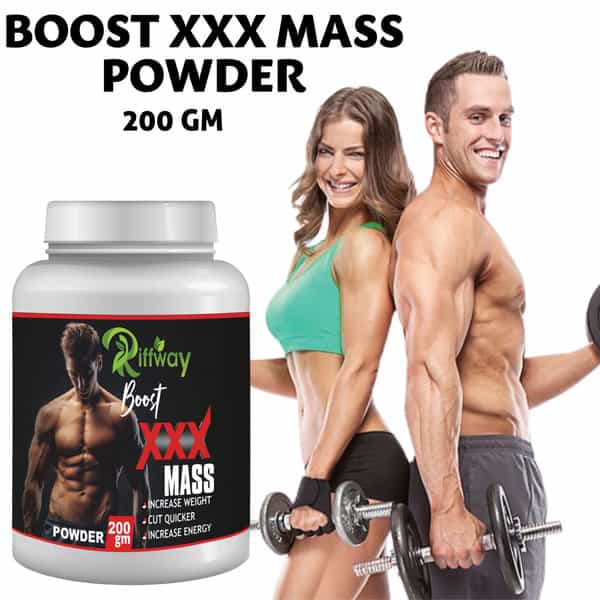 Riffway Boost Xxx Mass Weight Gain Powder | Promote Muscle Growth 100% Ayurvedic (3X200gm)