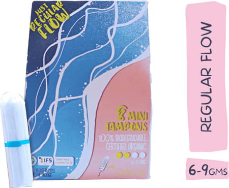 Lemme Be Medium Flow Tampons (Box Of 8) 100% Cotton Certified Biodegradable