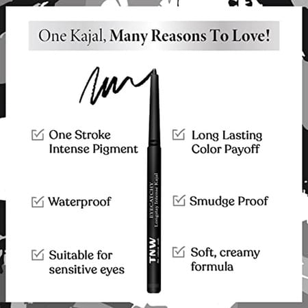 Tnw -The Natural Wash Eyecatchy Longstay Intense Kajal With Sunflower Seed Oil