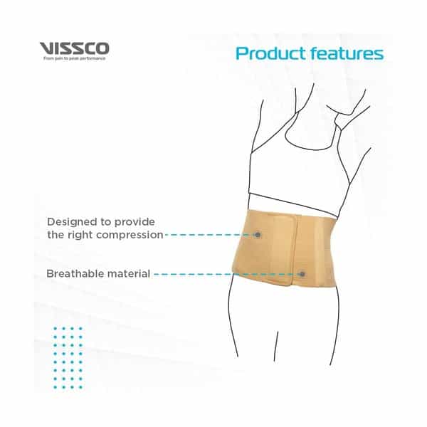 Vissco Core 8 Abdominal Belts 8 Inch Wide Large