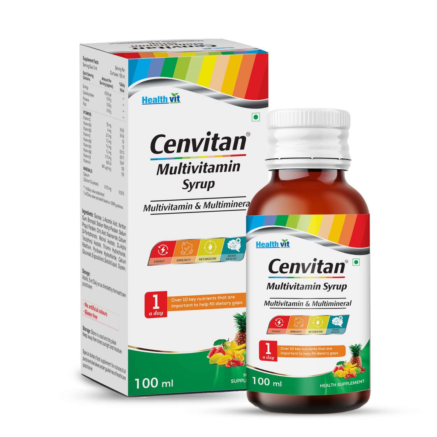 Healthvit Cenvitan Multivitamin Syrup With The Goodness Of Fresh Fruit For Men & Women