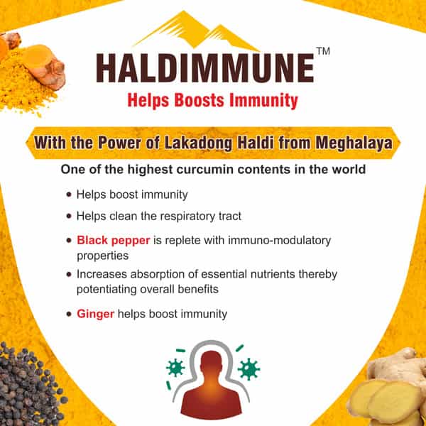 Herba Neuva Haldimmune Capsules With Lakadong Haldi.boosts Immunity & Joint Health- 1X 60 Capsules
