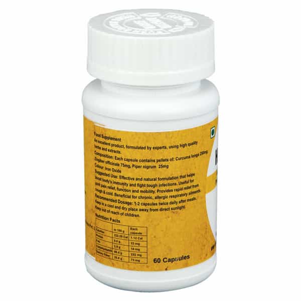 Herba Neuva Haldimmune Capsules With Lakadong Haldi.boosts Immunity & Joint Health- 1X 60 Capsules