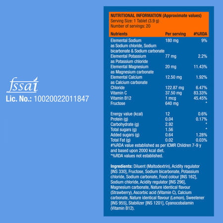 Fast&Up Reload (35 Litres) Low Sugar Energy Drink - 140 Effervescent Tablets - Fizzy Apple Flavour