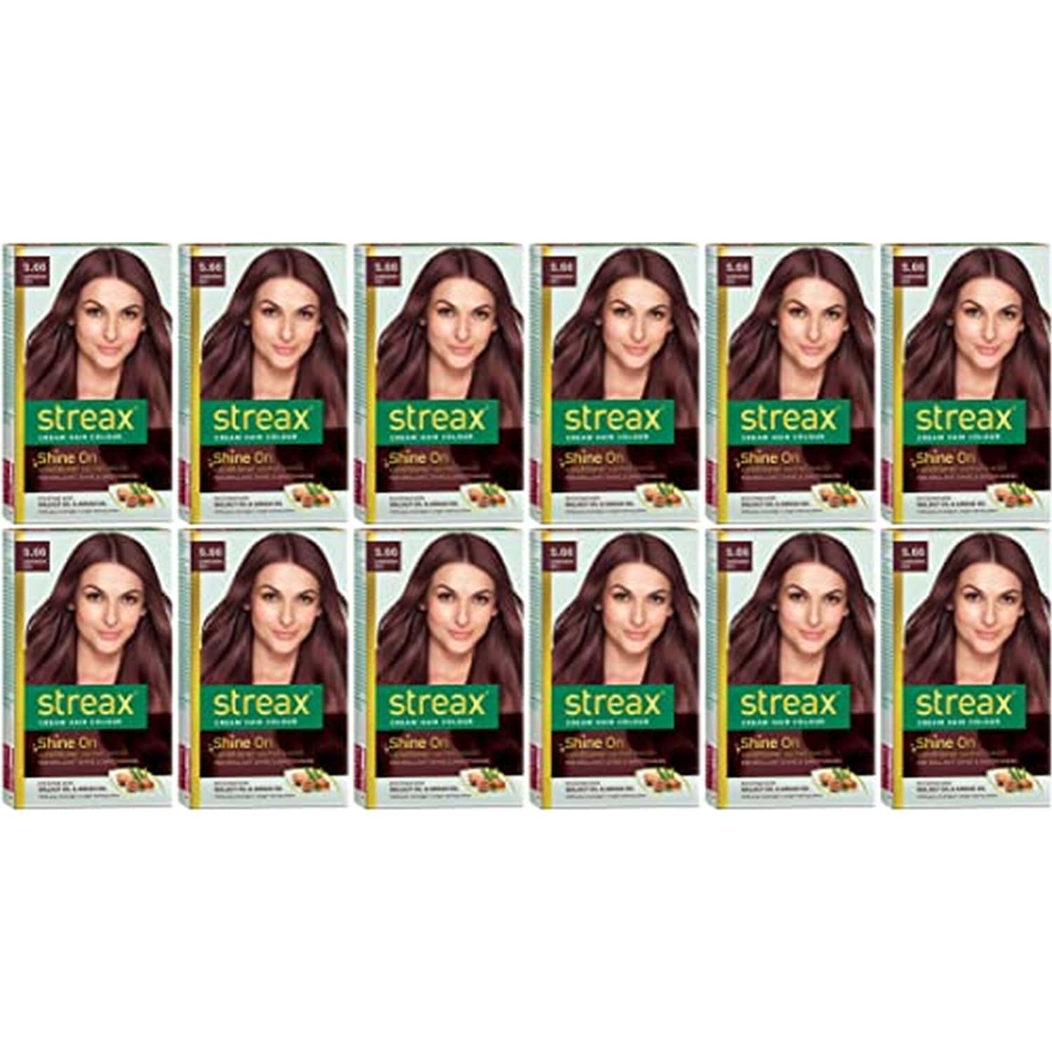 Streax Cream Hair Color For Unisex 120ml - 5.66 Cinnamon Red (Pack Of 12) Cinnamon Red