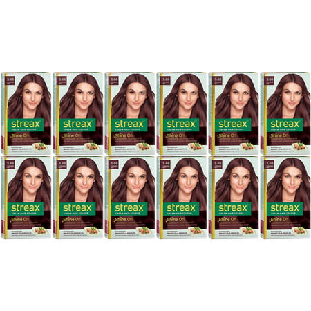 Streax Cream Hair Color For Unisex 120ml - 5.66 Cinnamon Red (Pack Of 12) Cinnamon Red