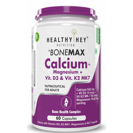 Healthyhey Nutrition Vegan Calcium With Magnesium Vitamin D3 - 60 Capsules