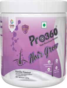 Pro360 Hair Grow | Nutritional Protein Supplement | Vanilla | Oral Powder | Jar | 250 Gm