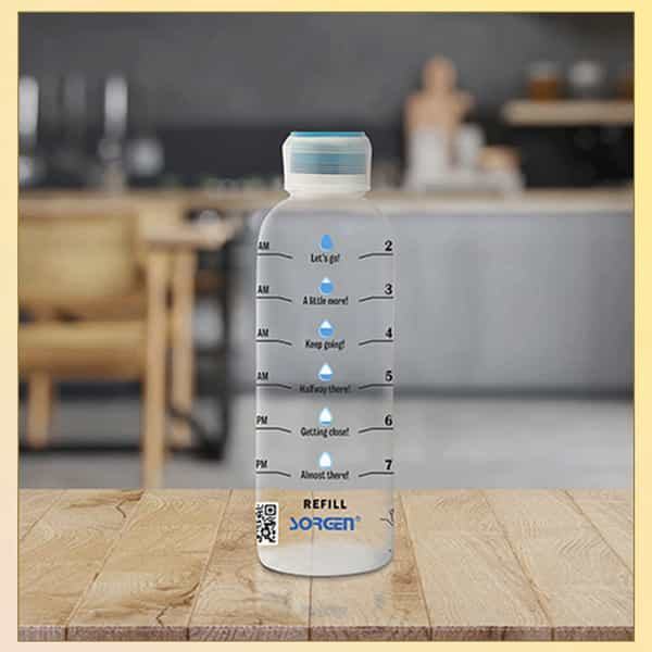 Sorgen Hourly Water Bottle With Motivational Time Marker
