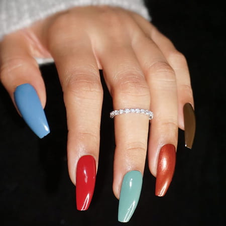 Debelle Gel Nail Lacquers Combo Set Of 5 Magic Apple Skittles - 40ml (8ml Each)Rakhi Gift