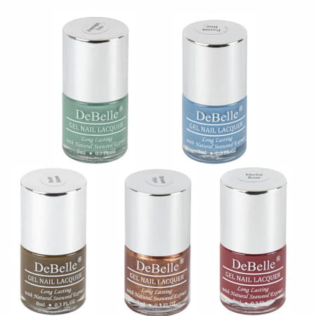 Debelle Gel Nail Lacquers Combo Set Of 5 Magic Apple Skittles - 40ml (8ml Each)Rakhi Gift