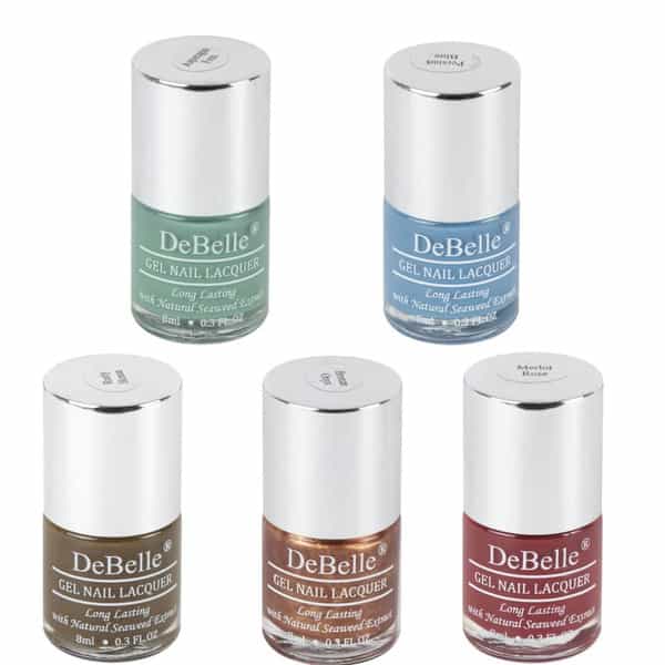 Debelle Gel Nail Lacquers Combo Set Of 5 Magic Apple Skittles - 40Ml (8Ml Each)Rakhi Gift