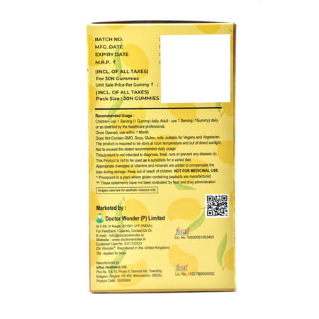 Dr Wonder Macuvega Eye Care Gummies|Plant Based Lutein Supplement (Pack Of 2 | 60 Gummies)
