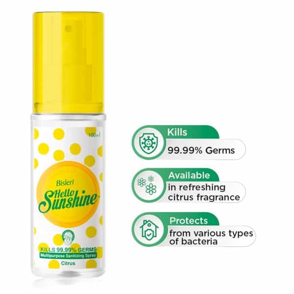 Bisleri Sunshine Hand Sanitizer Spray- 100 Ml