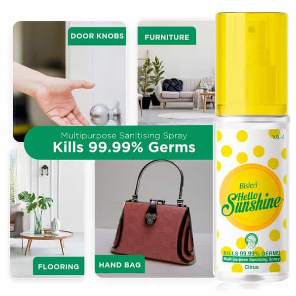 Bisleri Sunshine Hand Sanitizer Spray- 100 Ml