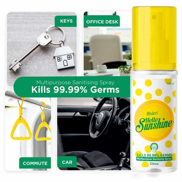 Bisleri Sunshine Hand Sanitizer Spray- 100 Ml
