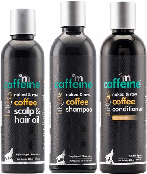 Mcaffeine Coffee Hair Spa & Hair Fall Control Kit - Shampoo Conditioner & Hair Oil