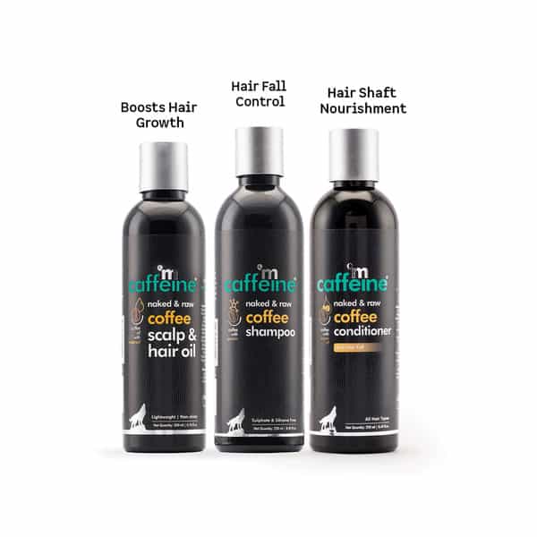 Mcaffeine Coffee Hair Spa & Hair Fall Control Kit - Shampoo Conditioner & Hair Oil