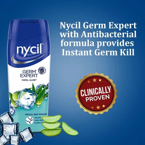 Nycil Cool Aloe Prickly Heat Talcum Powder Bottle Of 150 G