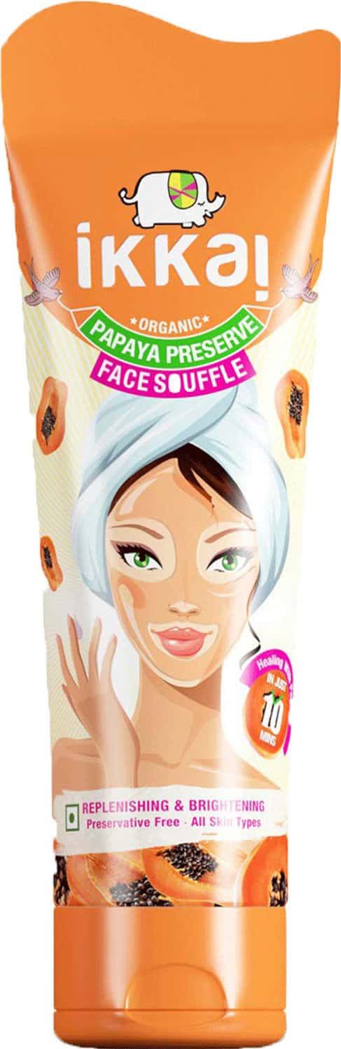 Ikkai By Lotus Herbals Organic Papaya Preserve Face Souffle For All Skin Types- 100 G