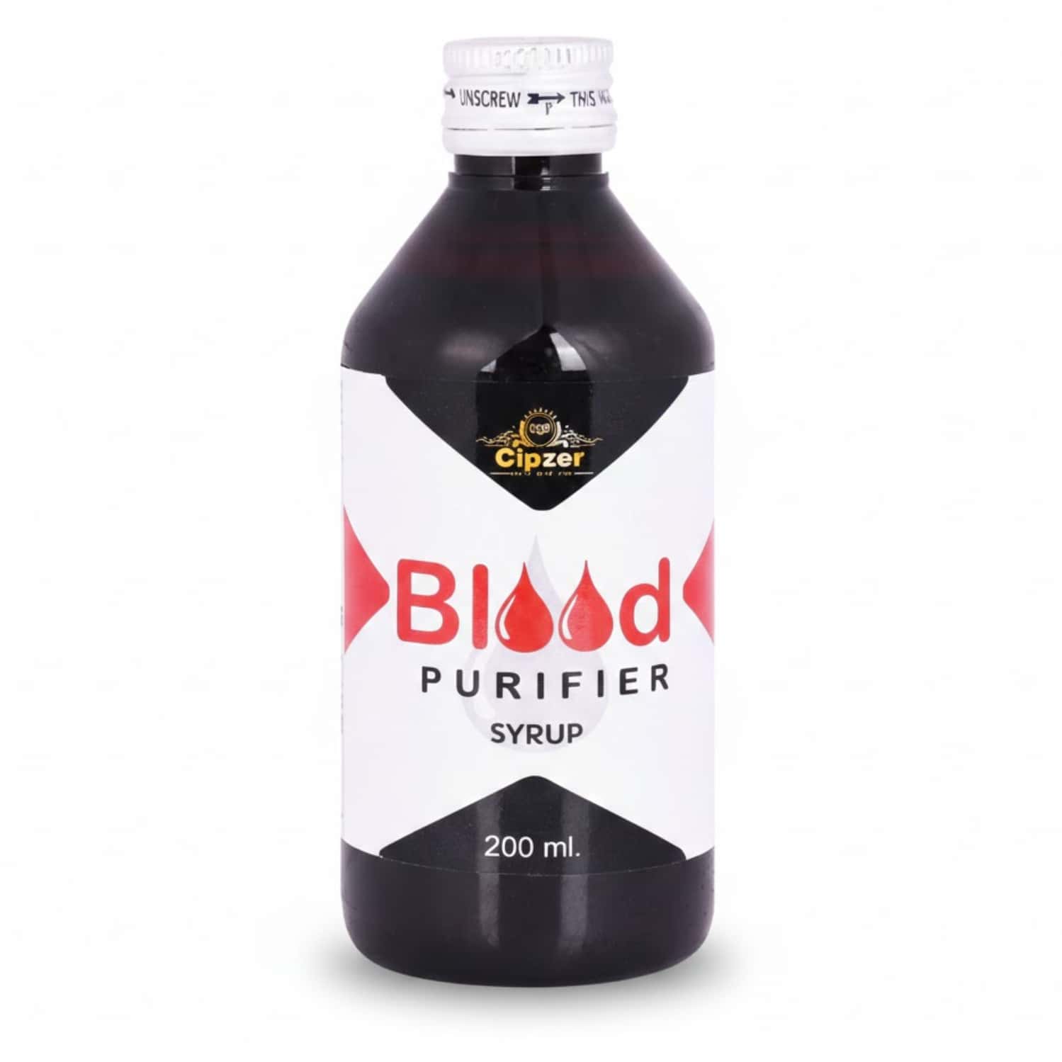 Cipzer Blood Purifier Syrup Purify Blood,manage Pimples, Boils, Acne, And Eliminate Toxins 200 Ml