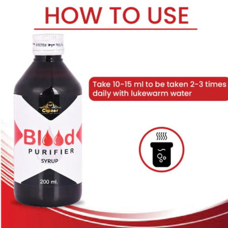 Cipzer Blood Purifier Syrup Purify Blood,Manage Pimples, Boils, Acne, And Eliminate Toxins 200 Ml