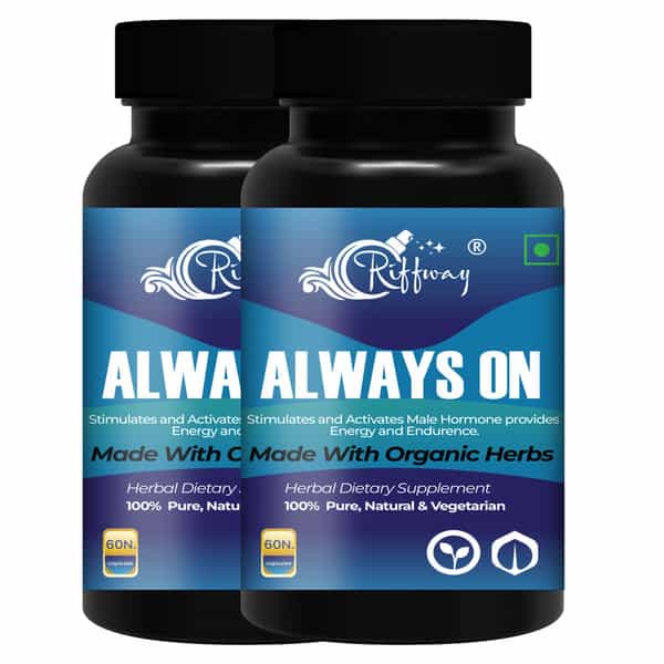 Always On Herbal Power Capsule For Men | Cellular Health & Strength (120 Caps)