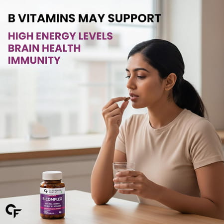 Carbamide Forte Vitamin B-Complex | B1 | B2 | B3 | B5 | B6 | B9 & B12 | For Women & Men - 120 Tablet